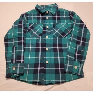 NWT Eddie Bauer Kids plaid shirt pockets 4T
Blue green